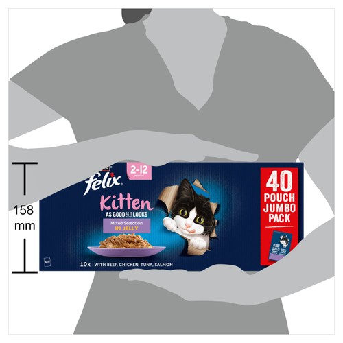 Felix As Good As it Looks Kitten Mixed in Jelly Wet Cat Food