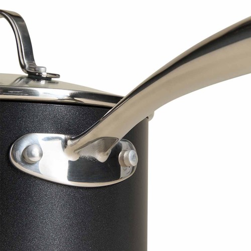 M&S Aluminium 20cm Non-Stick Saucepan, Black