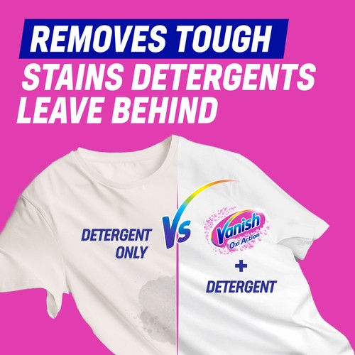 Vanish Oxi Action Fabric Stain Remover Powder Whites 