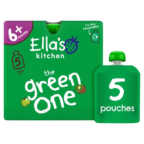 Ella's Kitchen The Green One Smoothie Pouch Multipack 6+ Months