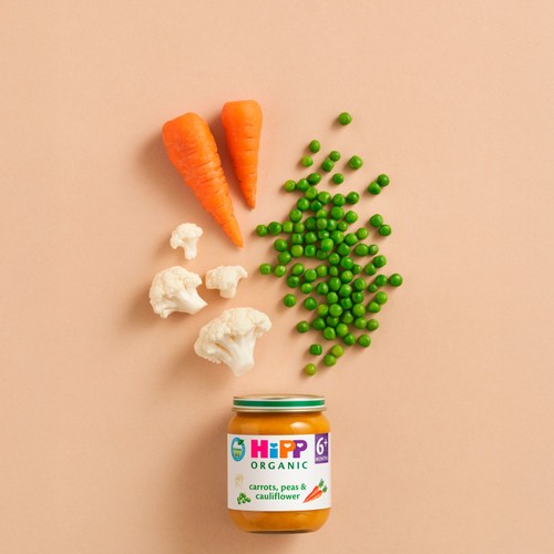 HiPP Organic Carrots, Peas & Cauliflower Baby Food Jar 6+ Months
