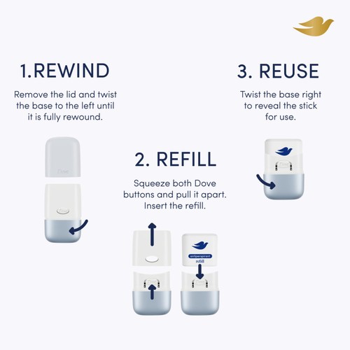 Dove No30 Macadamia & Coconut 72h Antiperspirant Deodorant Refillable Kit