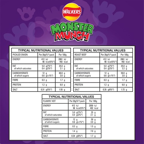 Walkers Monster Munch Variety Multipack Snacks