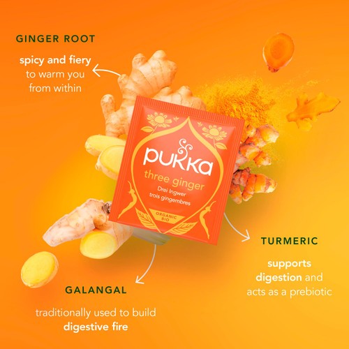 Pukka Organic Digest Collection Herbal Tea with Mint & Ginger