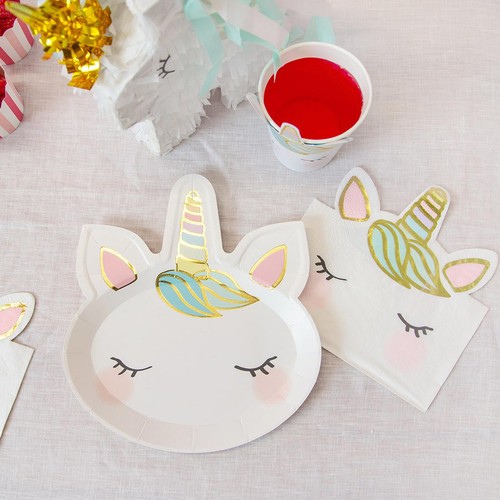 Talking Tables Unicorn Shaped Paper Plates