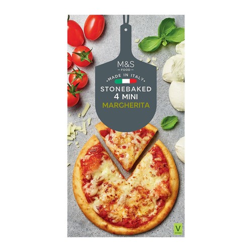 M&S Stonebaked 4 Mini Margherita frozen