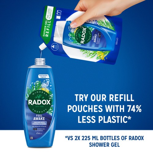 Radox Feel Awake Mood Boosting 2-in-1 Shower Gel & Shampoo