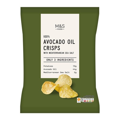 M&S Avocado Oil Crisps With Mediterranean Sea Salt