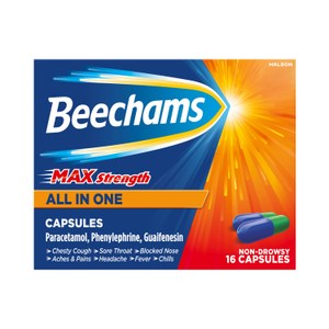 Beechams Max Strength All in One Cold and Flu Capsules