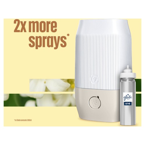 Glade ONE Sense & Spray Holder & Refill, Sandalwood & Jasmine Air Freshener