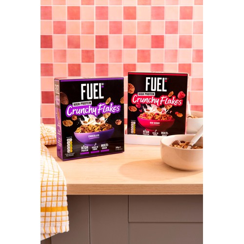 FUEL10K Chocolate Multigrain Flakes High Protein Breakfast Cereal