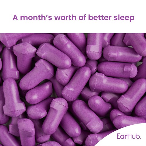 EarHub Sleepwell Purple Soft Foam Earplugs