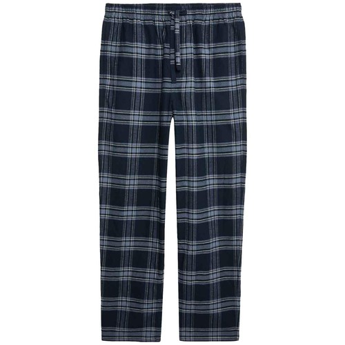 M&S Mens Brushed Cotton Pyjama Bottoms XL Navy Mix