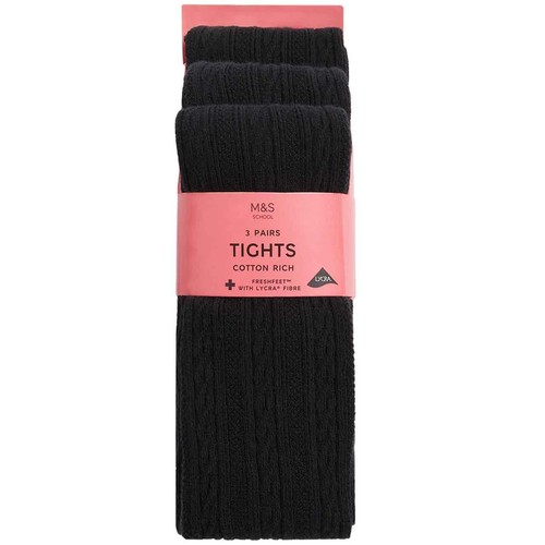 M&S Collection Cable Knit Tights, 2-3 Years