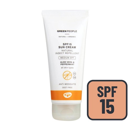 Green People SPF15 Sun Cream With Insect Repellent