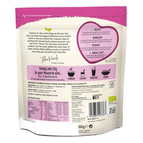 Linwoods Milled CO-Q10 Flaxseed, Almonds, Brazil & Walnuts 