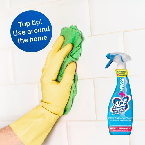 Ace Stain Remover Power Mousse Spray Whites
