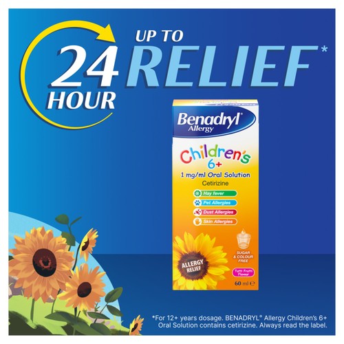 Benadryl Allergy Oral Solution for Children, 6+yrs