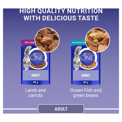 Purina One Mini Fillets Ocean Fish and Lamb Wet Cat Food