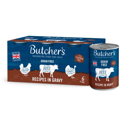 Butcher's Recipes in Gravy Dog Food Tins