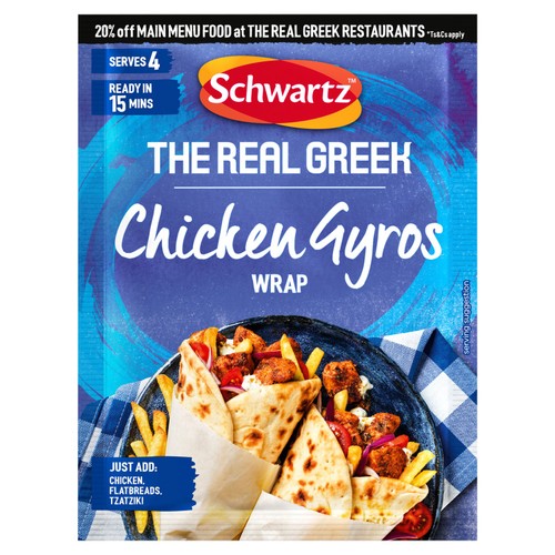 Schwartz x The Real Greek Chicken Gyros Wrap