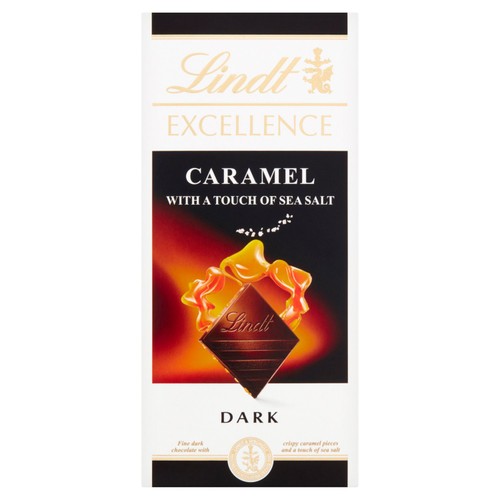 Lindt Excellence Dark Caramel Sea Salt Chocolate Bar
