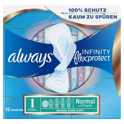 Always Sanitary Towels Infinity Normal (Size 1) Wings