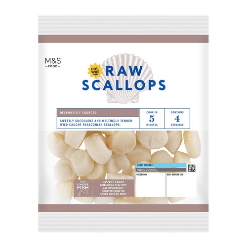 M&S Raw Scallops Frozen