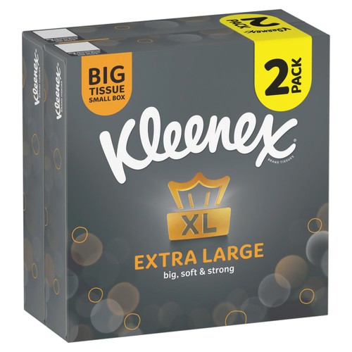 Kleenex Extra Large Tissues Compact Twin Pack