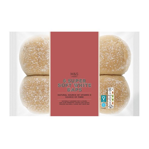 M&S Super Soft White Baps
