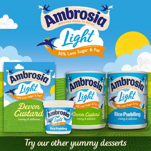 Ambrosia Low Fat Custard Dessert Snack Pots