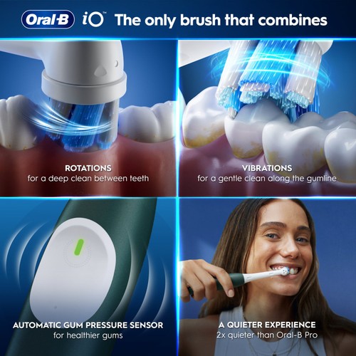Oral-B iO2 Series Forest Green Electric Toothbrush + Travel Case