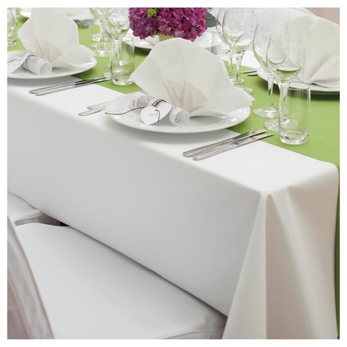 White Dunicel Table Cover 118x180cm 