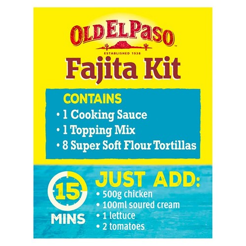 Old El Paso Mexican Extra Mild Super Tasty Fajita Kit