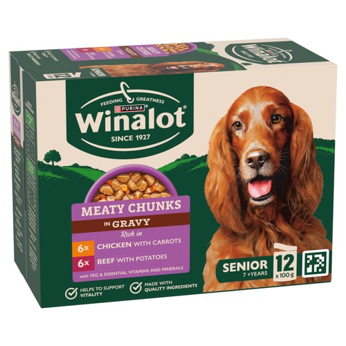 Winalot Meaty Chunks Senior Mixed in Gravy Wet Dog Food