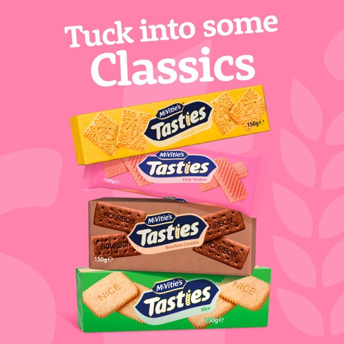 McVitie's Tasties Pink Wafer Biscuits