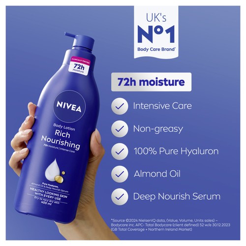 NIVEA Body Lotion for Dry Skin, Rich Nourishing