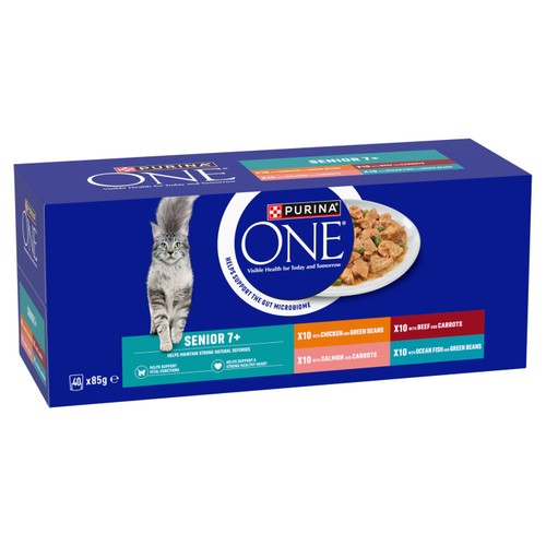 Purina One Senior 7+ Mini Fillets Mixed Selection Wet Cat Food