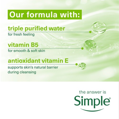 Simple Kind to Skin Biodegradable Face Wipes