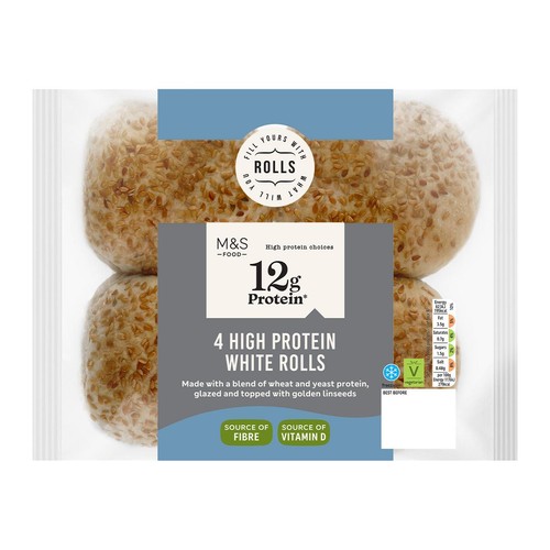 M&S High Protein White Rolls