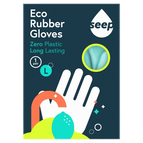 Seep Rubber Gloves Large Plastic Free