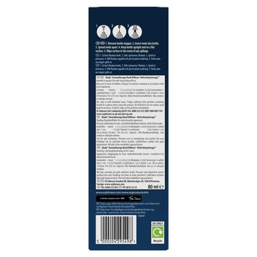 Glade Aromatherapy Reed Diffuser Refreshing Energy