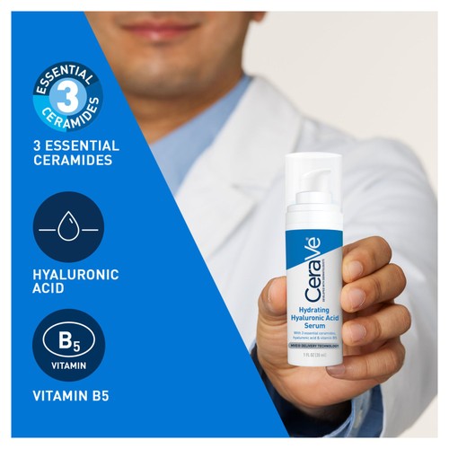 CeraVe Hydrating Hyaluronic Acid Serum with Ceramides for All Skin Types