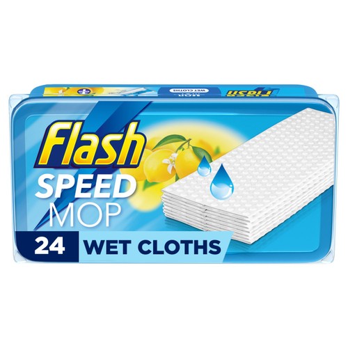 Flash Speed Mop Wet Cloth Multi-Surface Refills Crisp Lemons