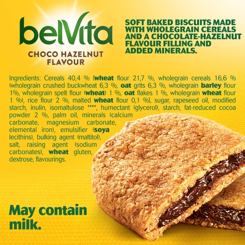 Belvita Choco Hazelnut Soft Bakes Breakfast Biscuits