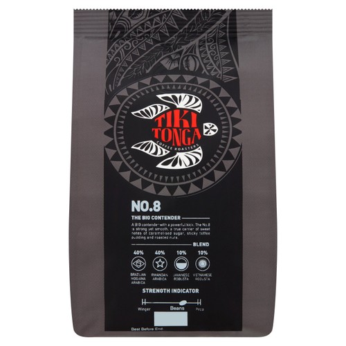 Tiki Tonga Blend No.8 Whole Coffee Beans, 227g Tiki Tonga Blend No.8 Whole Coffee Beans, 227g