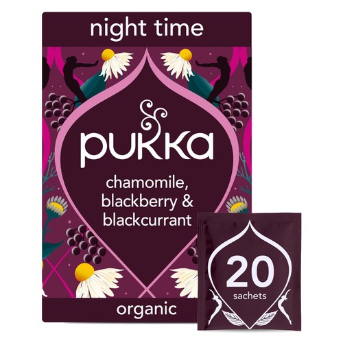 Pukka Organic Night Time Berry Herbal Tea x20 Compostable Sleep Tea Bags