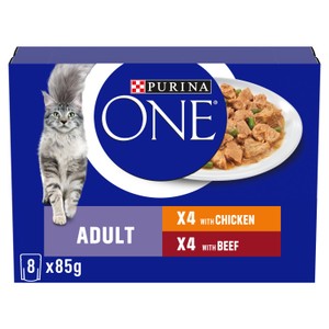 Purina One Senior 7+ Mini Fillets Chicken And Beef Wet Cat Food