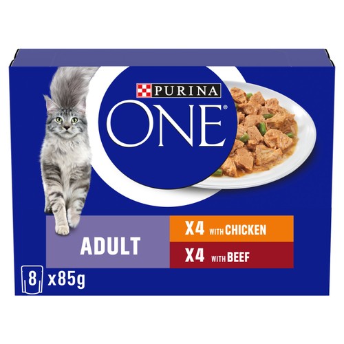 Purina One Mini Fillets Chicken & Beef Wet Cat Food