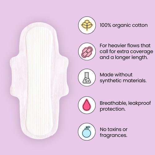 TOTM Organic Cotton Pads Super Flow